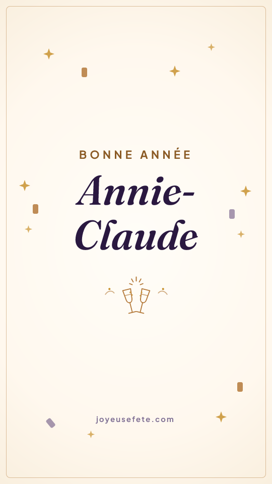 Image « Bonne année Annie-Claude » au format story