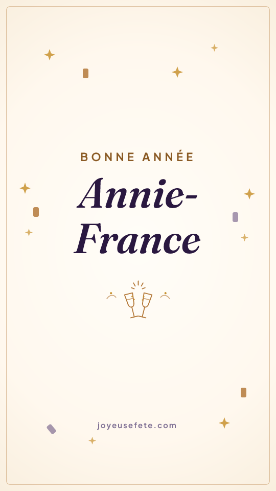 Image « Bonne année Annie-France » au format story