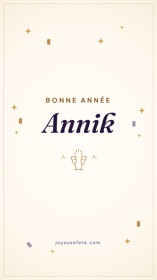 Image « Bonne année Annik » au format story