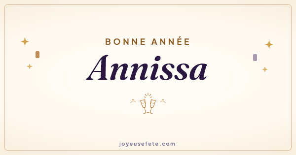 Image « Bonne année Annissa » au format large