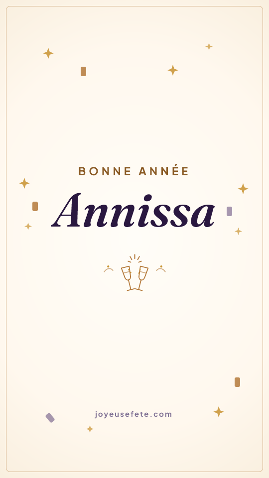 Image « Bonne année Annissa » au format story