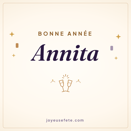 Image carrée « Bonne année Annita » pour WhatsApp