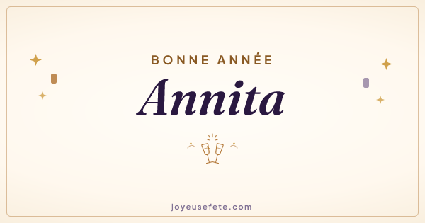 Image « Bonne année Annita » au format large