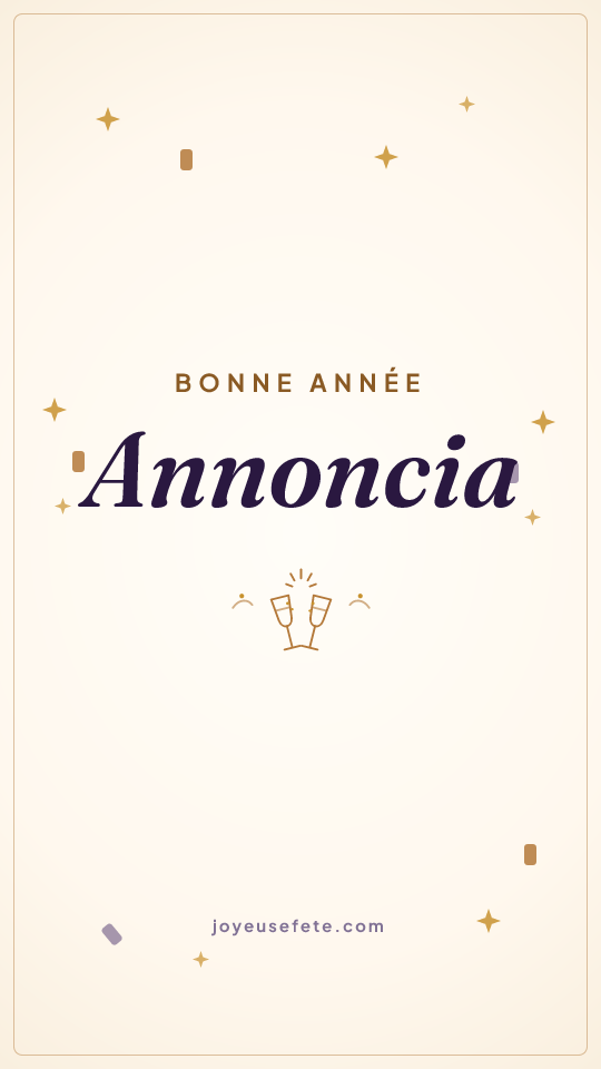 Image « Bonne année Annoncia » au format story