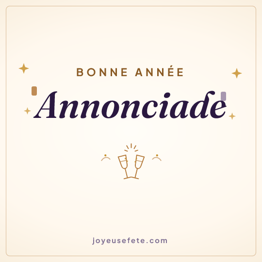 Image carrée « Bonne année Annonciade » pour WhatsApp