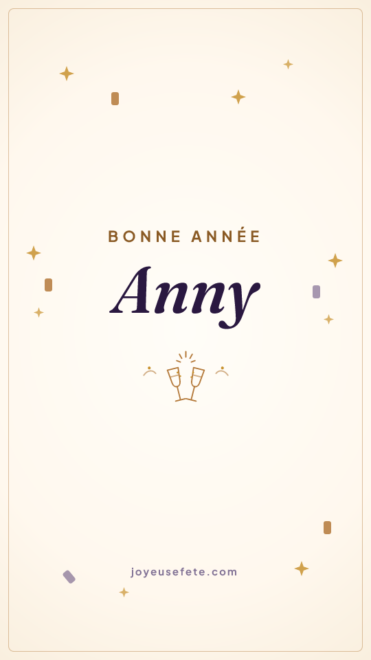 Image « Bonne année Anny » au format story