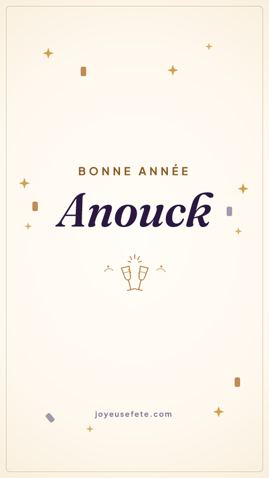 Image « Bonne année Anouck » au format story