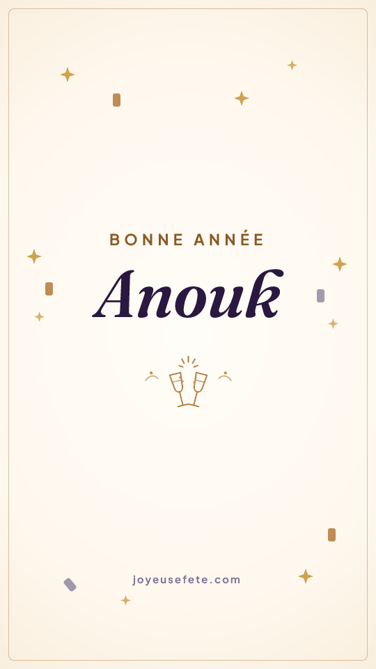 Image « Bonne année Anouk » au format story