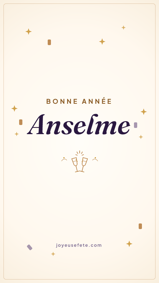 Image « Bonne année Anselme » au format story