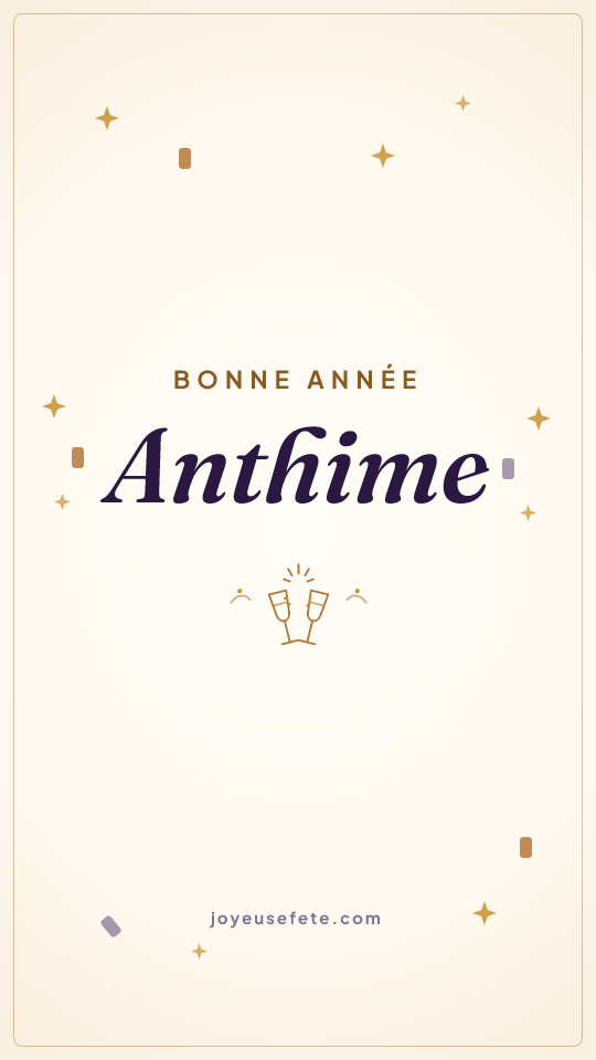Image « Bonne année Anthime » au format story