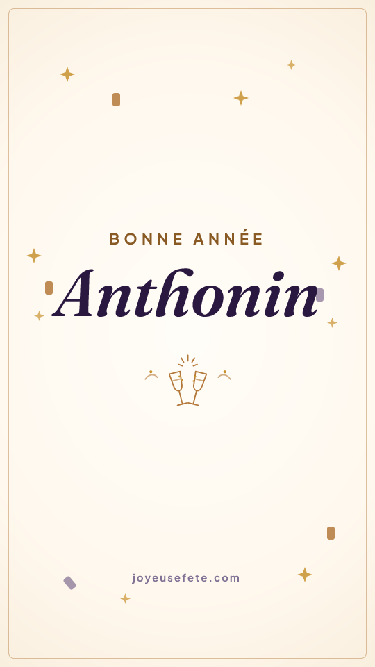 Image « Bonne année Anthonin » au format story