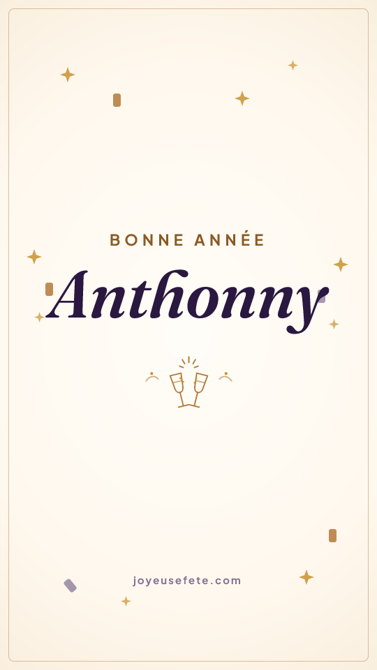 Image « Bonne année Anthonny » au format story