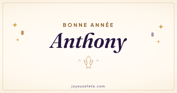 Image « Bonne année Anthony » au format large