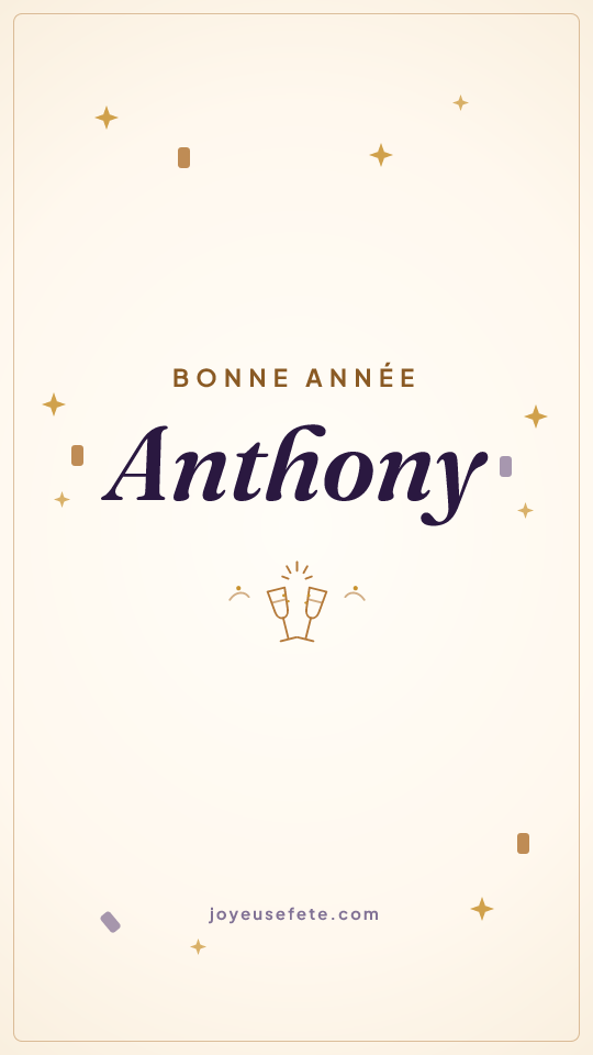 Image « Bonne année Anthony » au format story