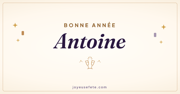 Image « Bonne année Antoine » au format large