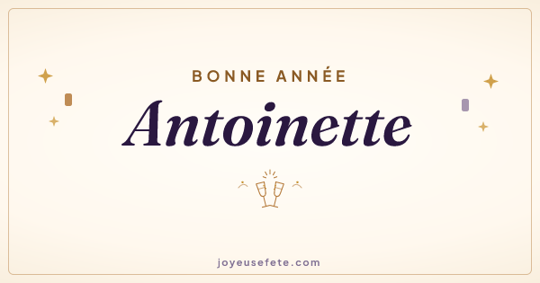 Image « Bonne année Antoinette » au format large
