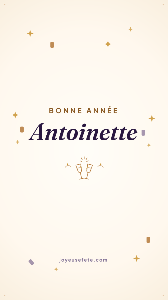 Image « Bonne année Antoinette » au format story