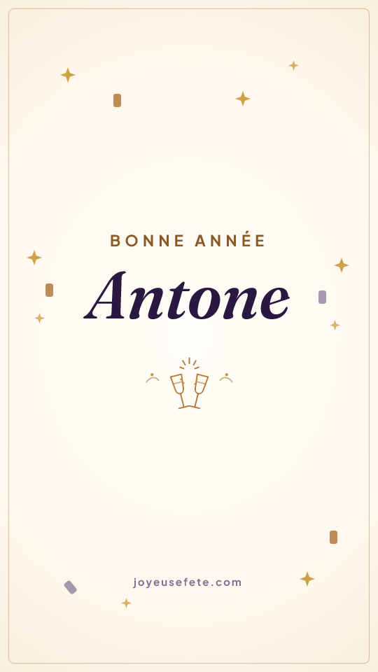 Image « Bonne année Antone » au format story