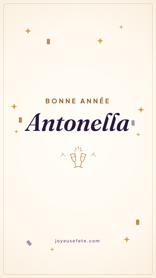 Image « Bonne année Antonella » au format story