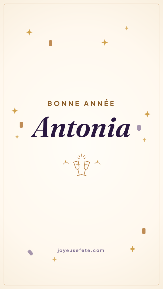 Image « Bonne année Antonia » au format story