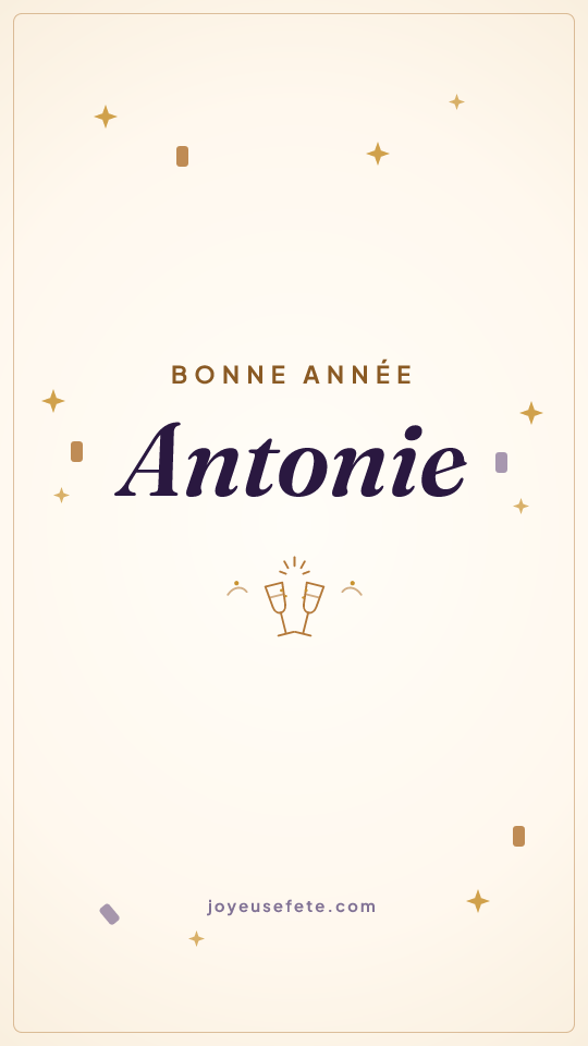 Image « Bonne année Antonie » au format story
