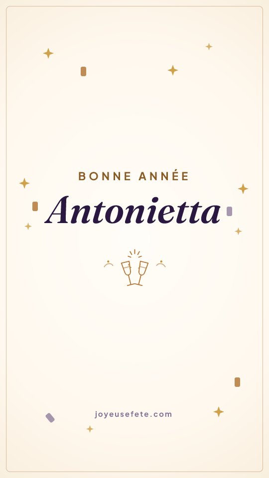 Image « Bonne année Antonietta » au format story