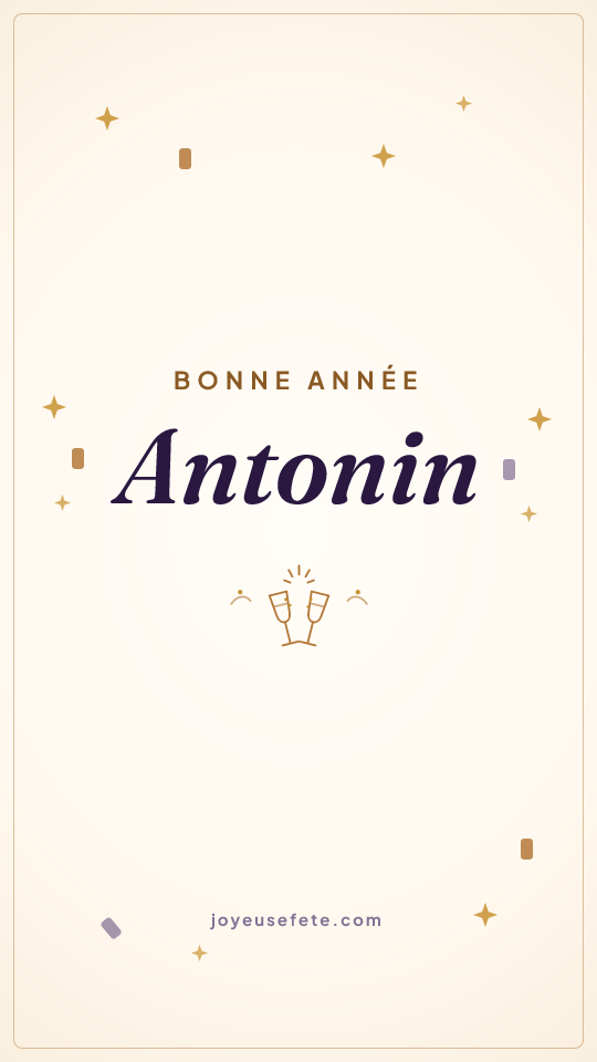 Image « Bonne année Antonin » au format story