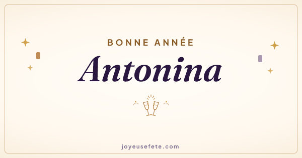 Image « Bonne année Antonina » au format large