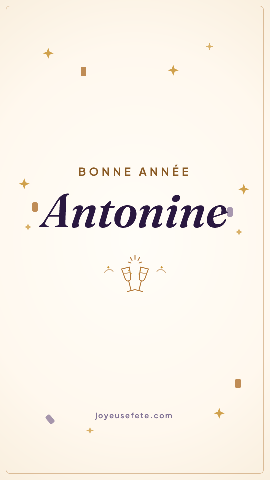 Image « Bonne année Antonine » au format story