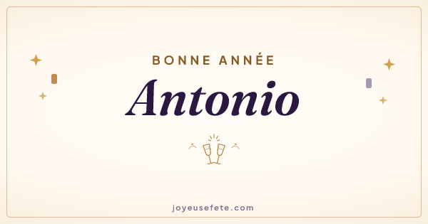 Image « Bonne année Antonio » au format large