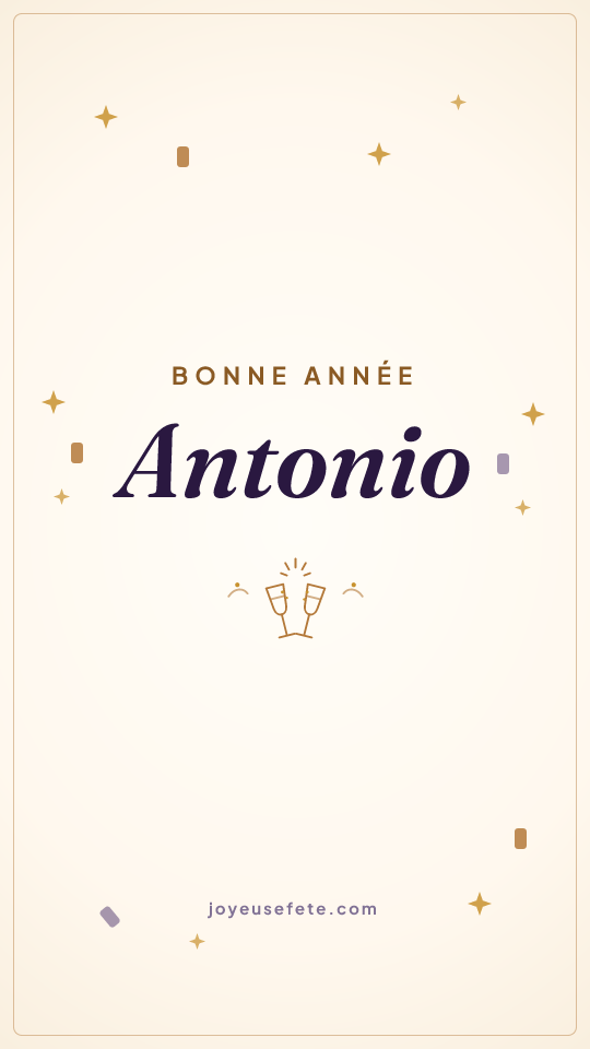 Image « Bonne année Antonio » au format story