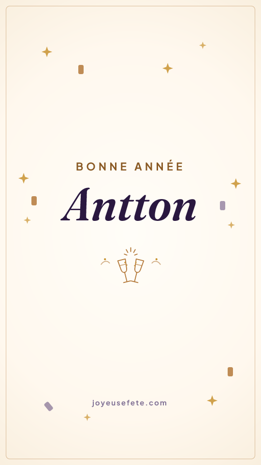 Image « Bonne année Antton » au format story