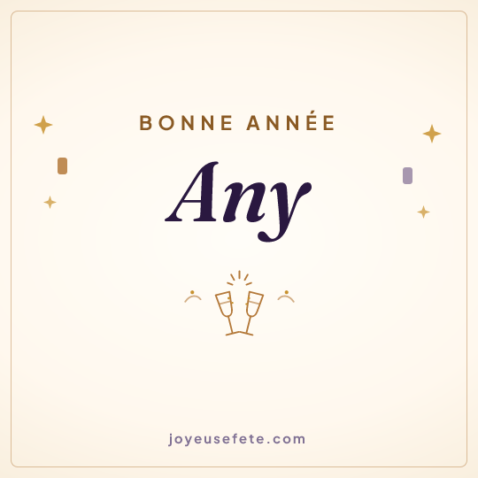 Image carrée « Bonne année Any » pour WhatsApp