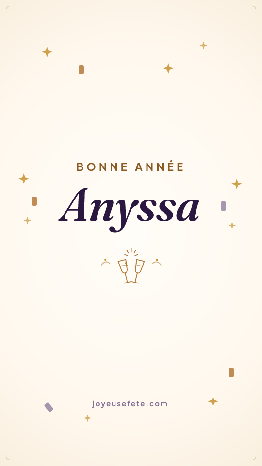 Image « Bonne année Anyssa » au format story
