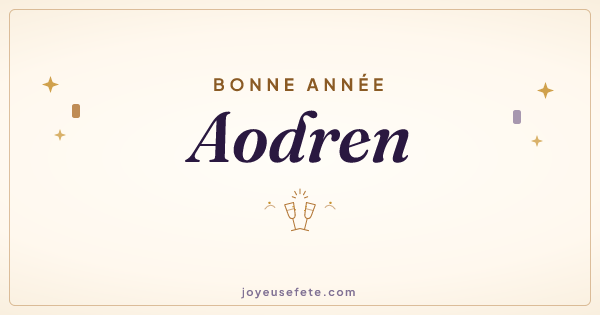 Image « Bonne année Aodren » au format large