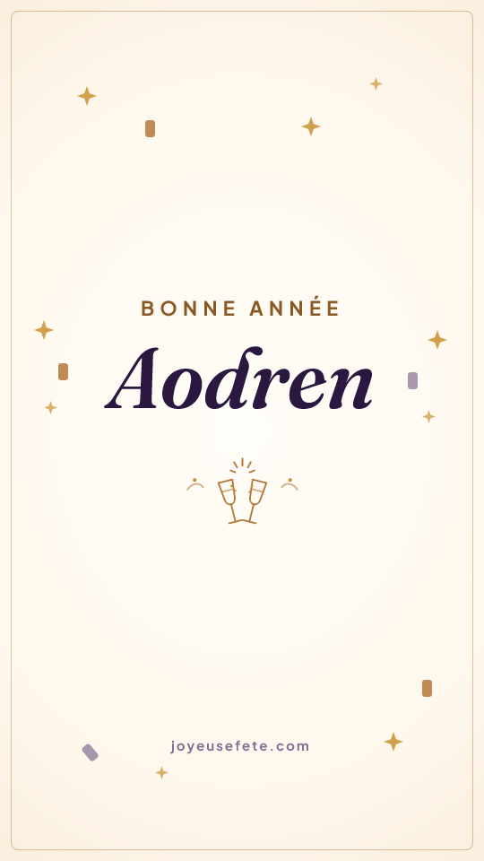 Image « Bonne année Aodren » au format story
