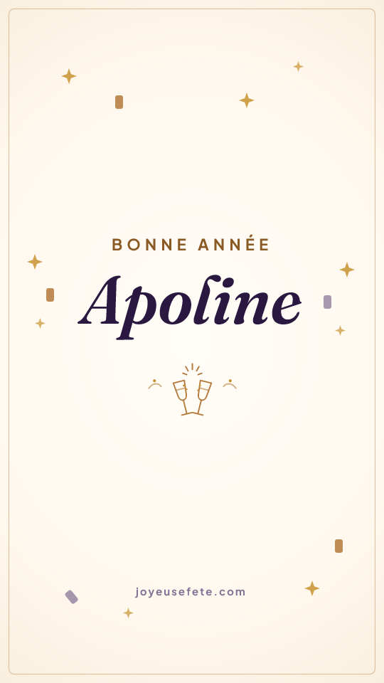 Image « Bonne année Apoline » au format story