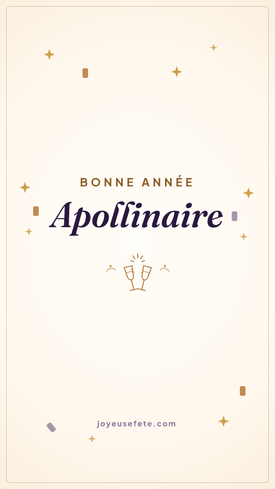 Image « Bonne année Apollinaire » au format story