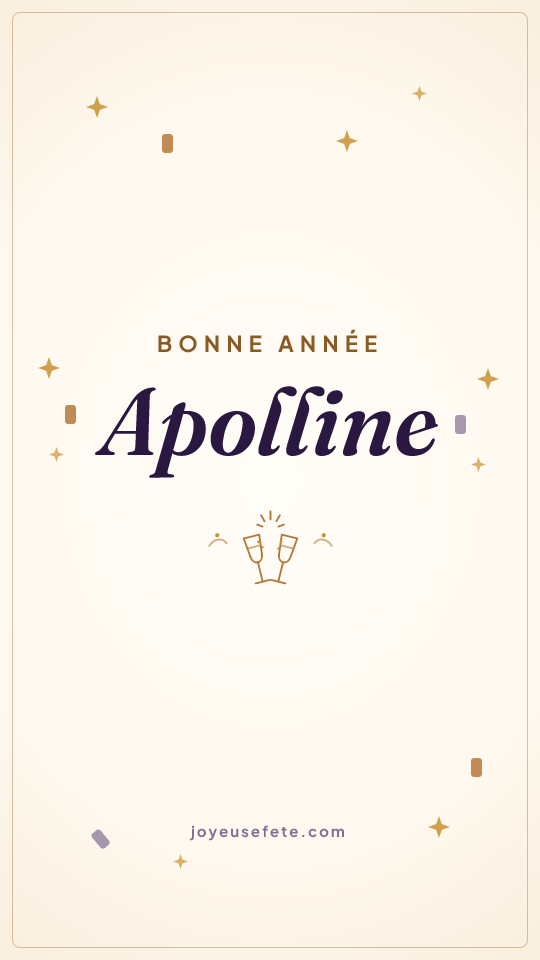 Image « Bonne année Apolline » au format story