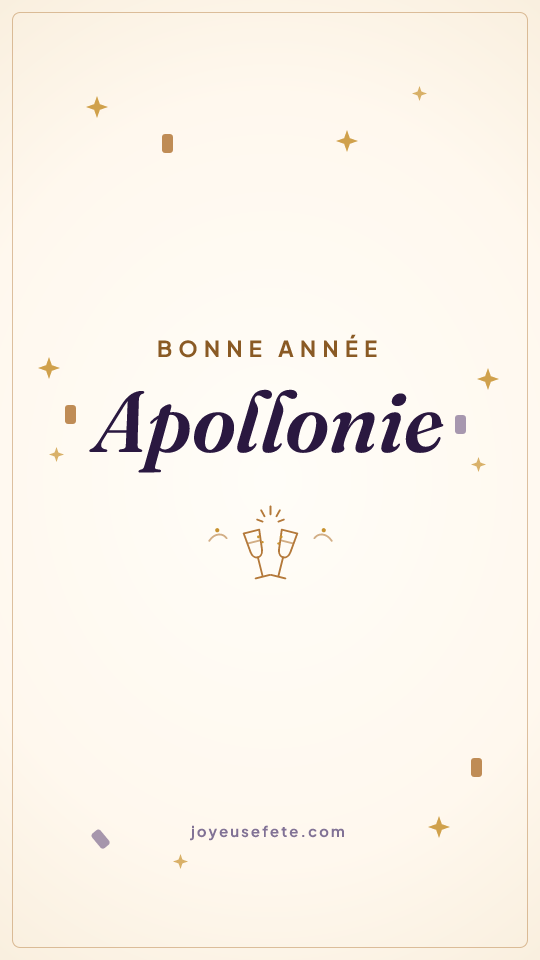 Image « Bonne année Apollonie » au format story