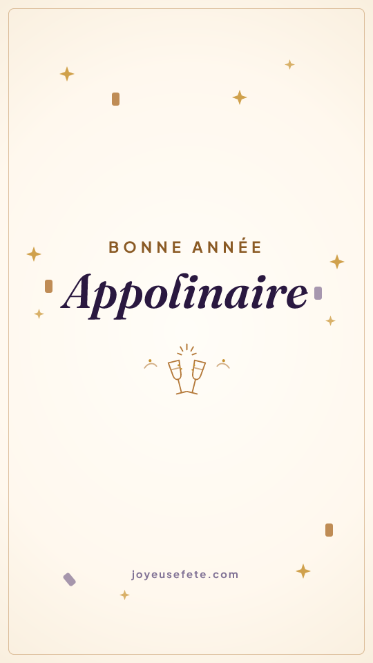 Image « Bonne année Appolinaire » au format story