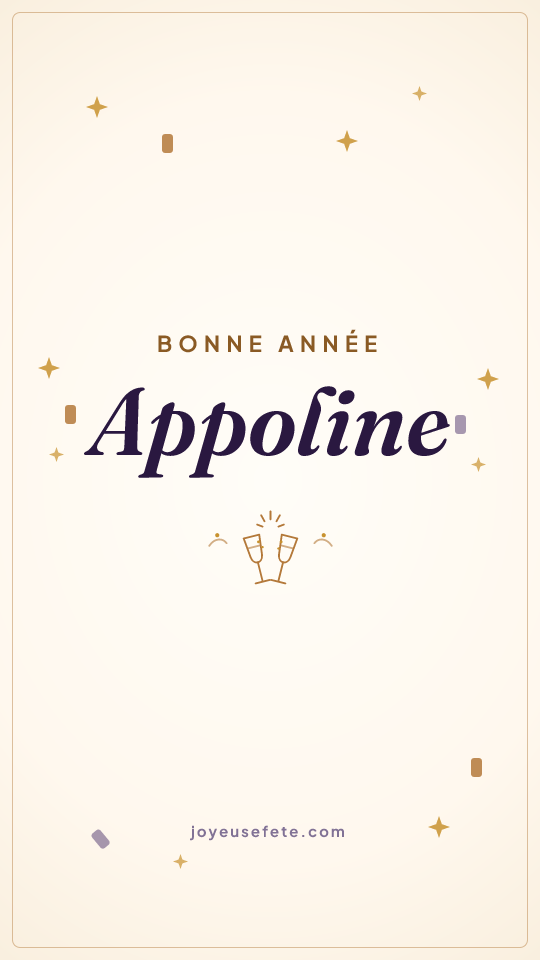 Image « Bonne année Appoline » au format story