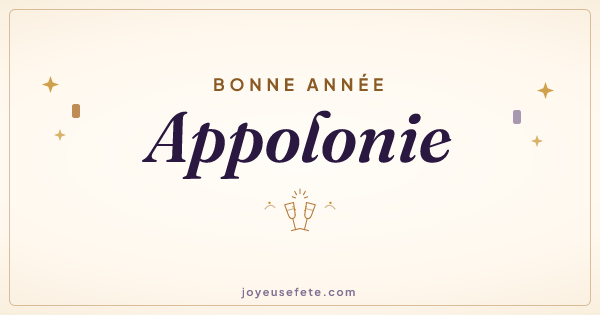 Image « Bonne année Appolonie » au format large
