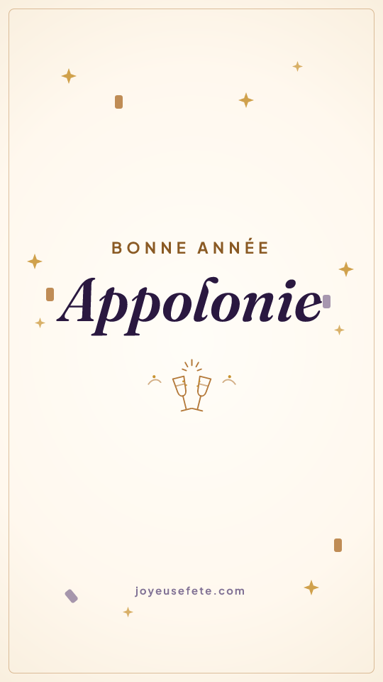 Image « Bonne année Appolonie » au format story