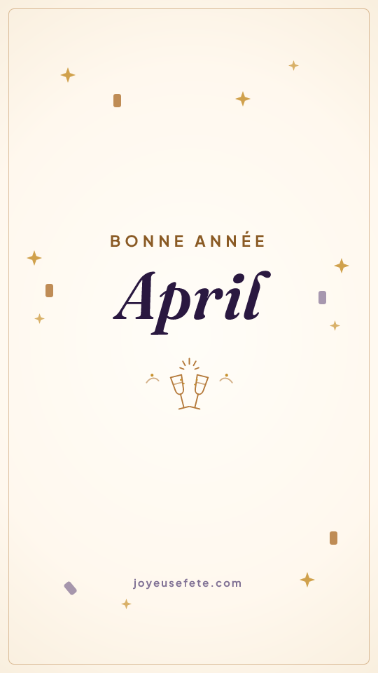 Image « Bonne année April » au format story