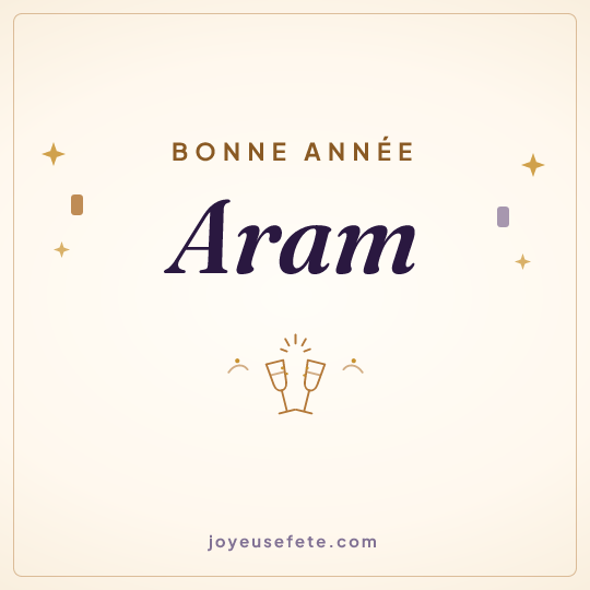 Image carrée « Bonne année Aram » pour WhatsApp