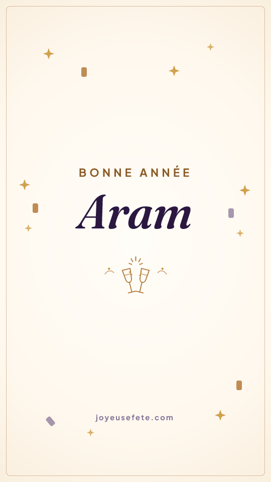 Image « Bonne année Aram » au format story