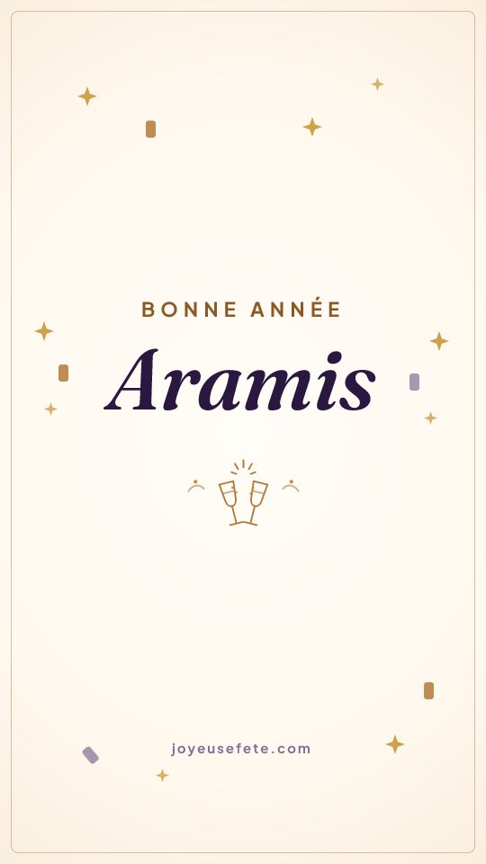 Image « Bonne année Aramis » au format story