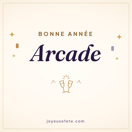 Image carrée « Bonne année Arcade » pour WhatsApp