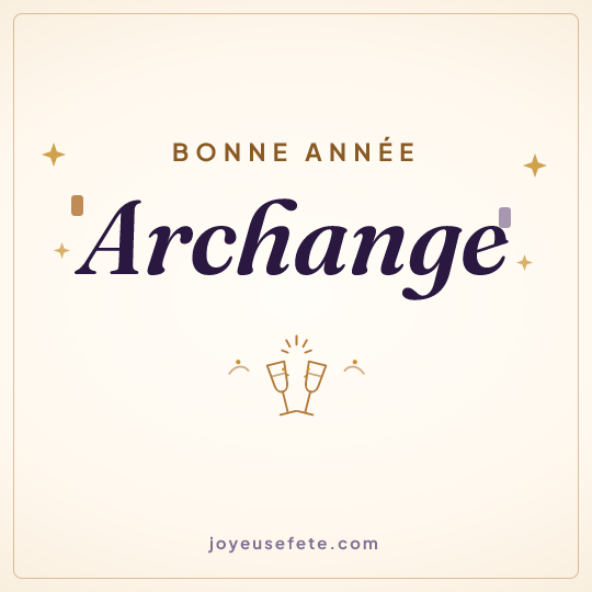 Image carrée « Bonne année Archange » pour WhatsApp